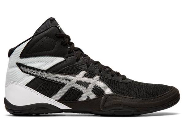 Asics Worstelschoenen Heren, MATFLEX 6 Zwart/Zilver/Bruin - Asics Aanbieding Hardloopschoenen | B7910245-XL